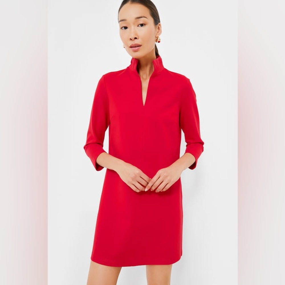 Tuckernuck Vibrant Red Collared Top